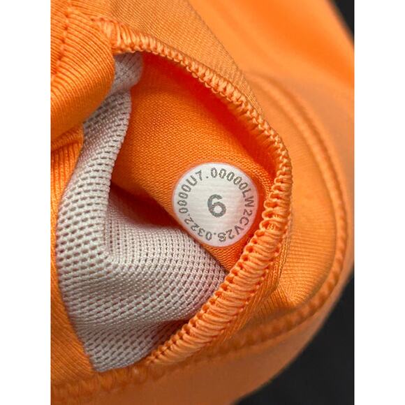 Lululemon Women's Orange Racerback Wunder Train Long Line Sports Bra Size 6 - Picture 8 of 8